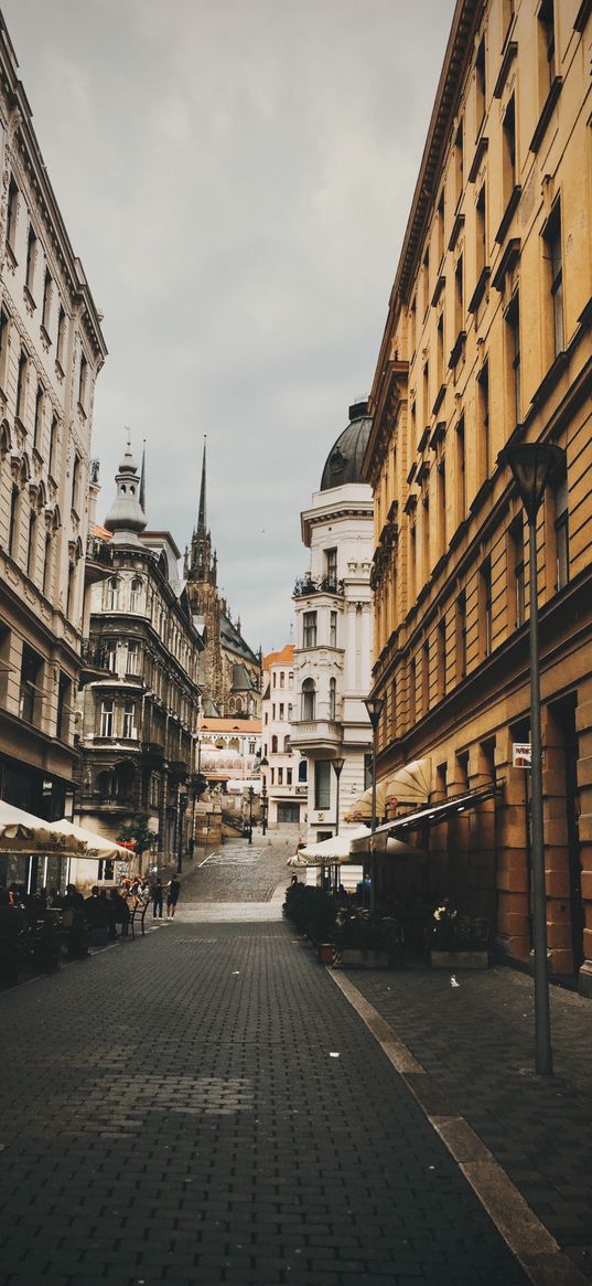 street, buildings, city, czech republic