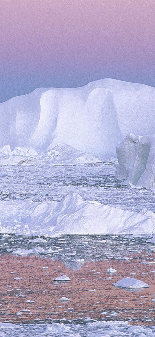 iceberg, pink, white, cold, greenland