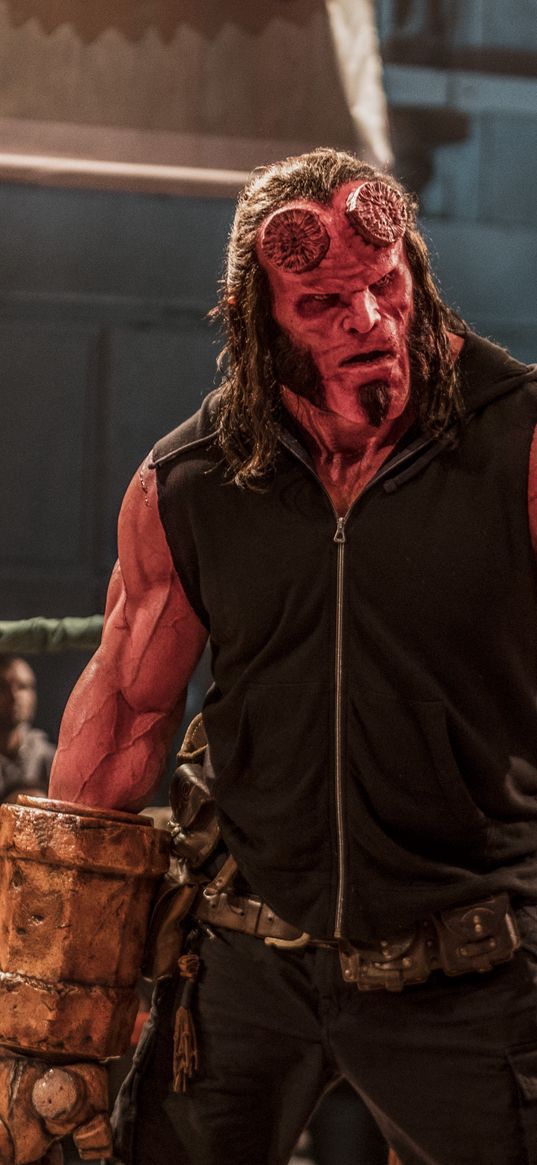 hellboy, movie, devil, muscular, ring, red