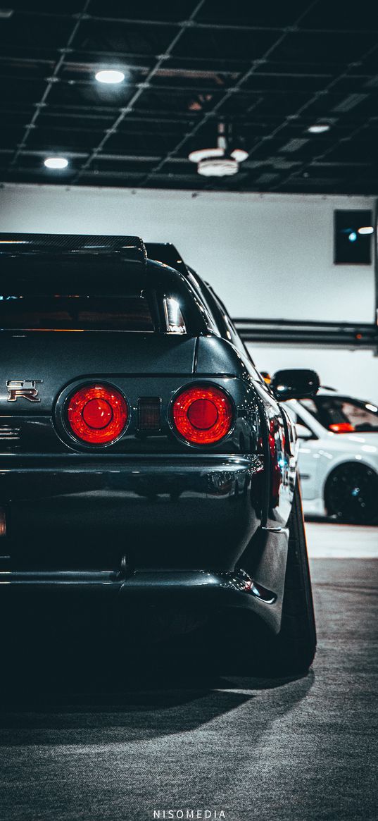 car, nissan, skyline, black