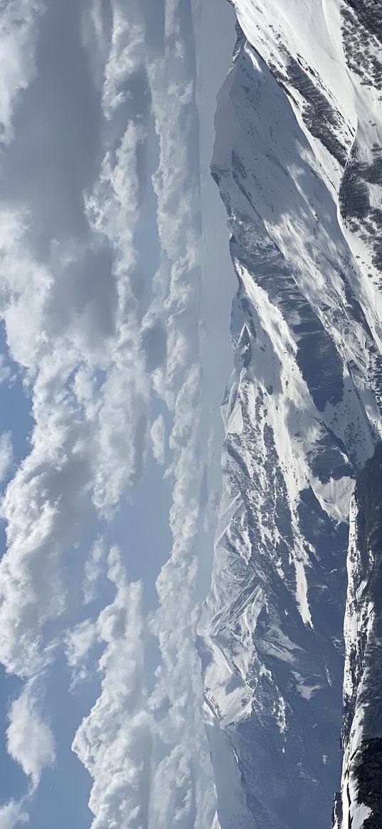 mountains, snow, caucasus, georgia, russia