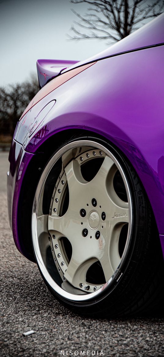 car, nissan, 350z, wheel, purple