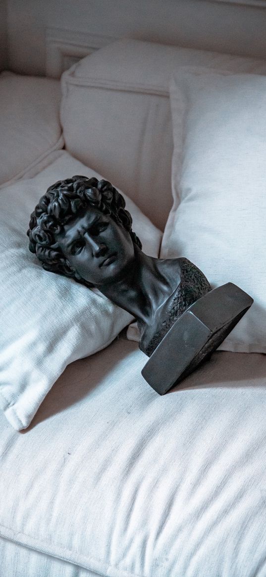 david, sculpture, sofa, art