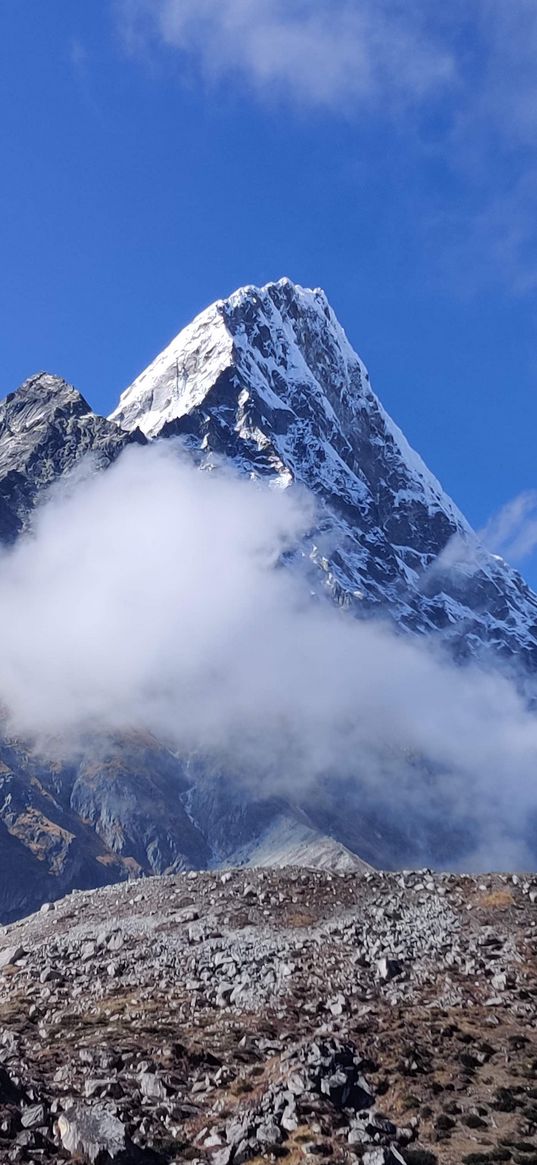 nepal, mountain, nature, everest, cloud, sky