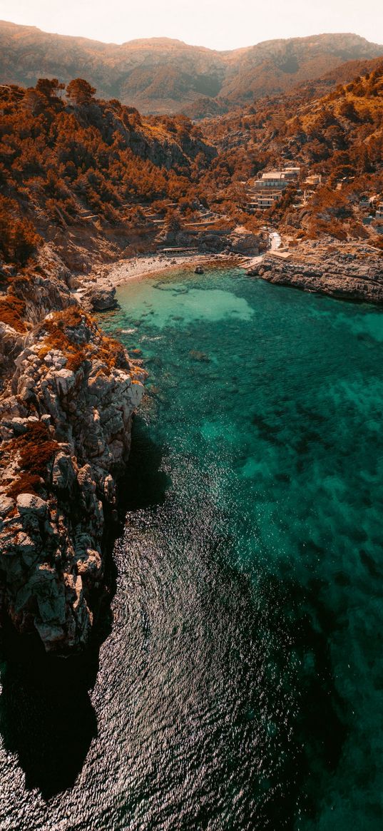 sea, mountain, nature, island