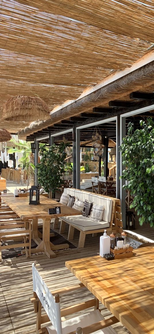 cafe, interior, beach, summer