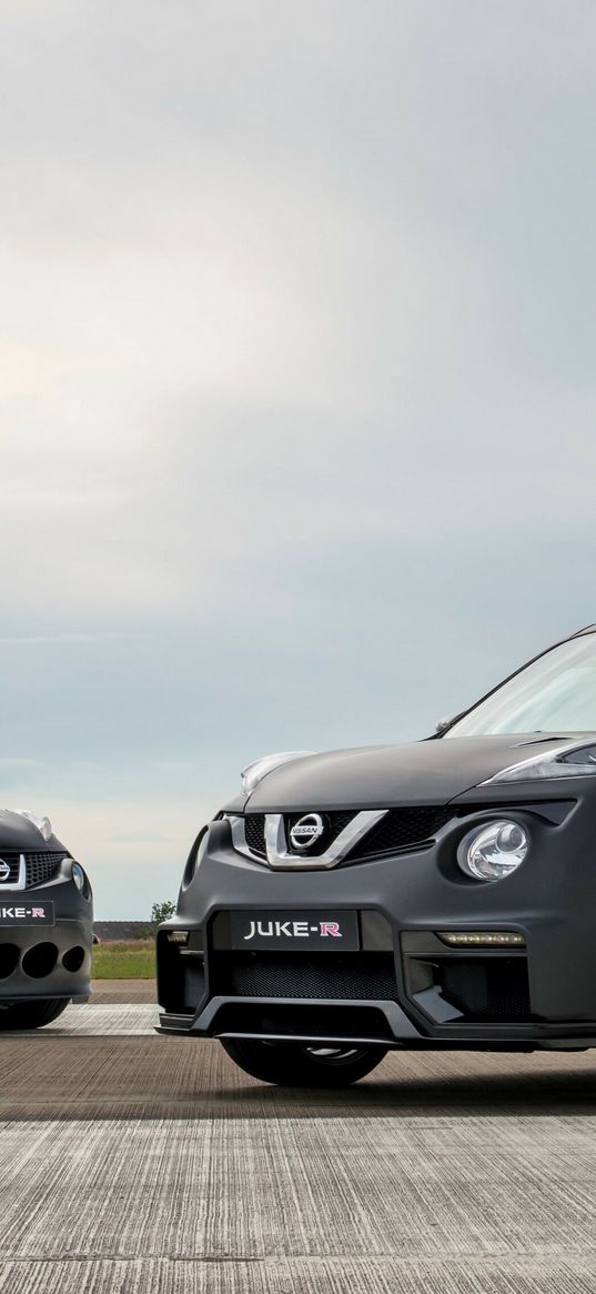 nissan juke-r, nissan, car, black, matte