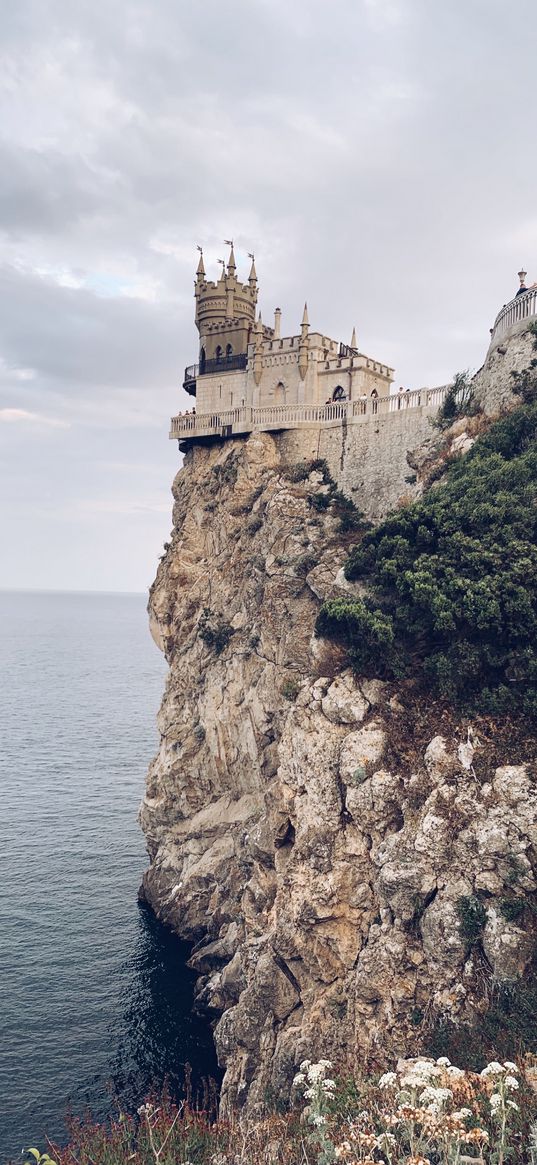 castle, sea, wallpaper, crimea