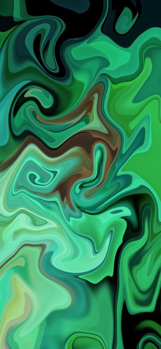 streaks, patterns, paint, green, abstraction