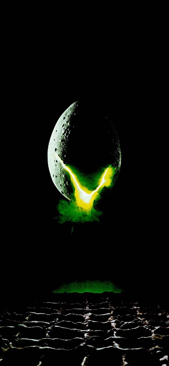 alien, movie, horror, egg, hatched, glow, poster