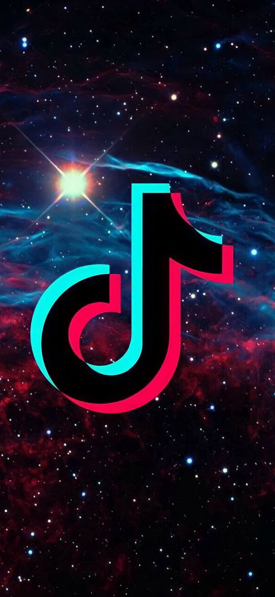 tik tok, logo, stars, cosmos