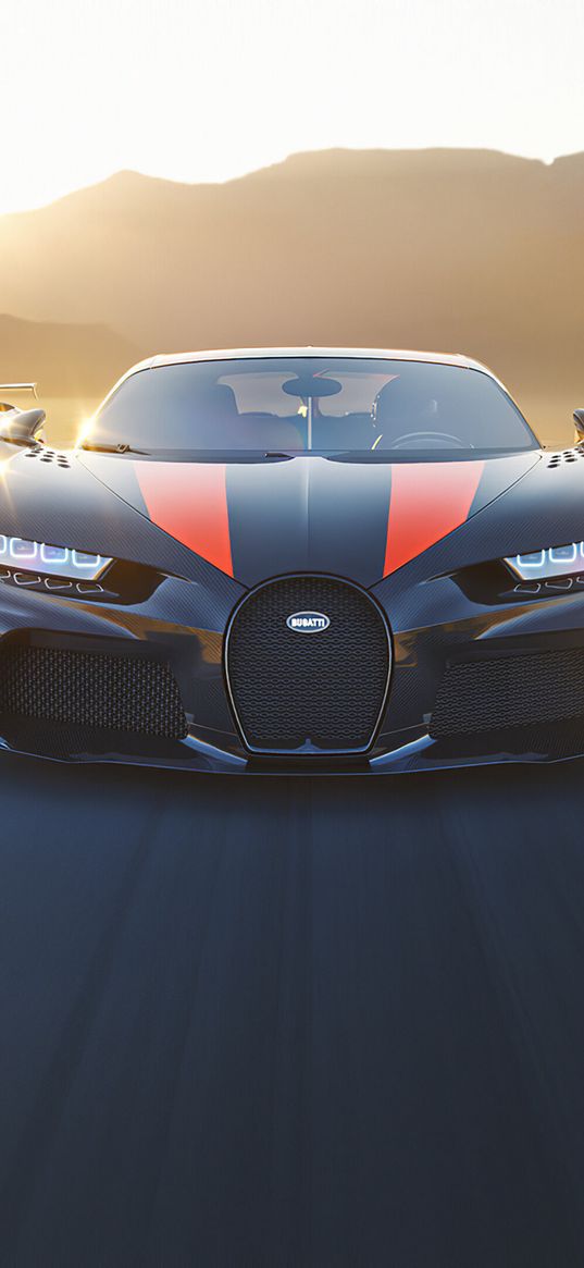 bugatti ss, bugatti, sports cars, cars, road, speed, mountains, sun