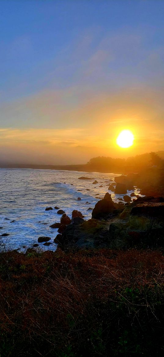 beach, california, hd, sunrise, water, nature, norcal