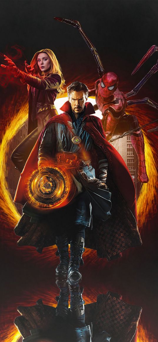 doctor strange, marvel, movie, wanda maximoff, scarlet witch, spider-man, spiderman, portal