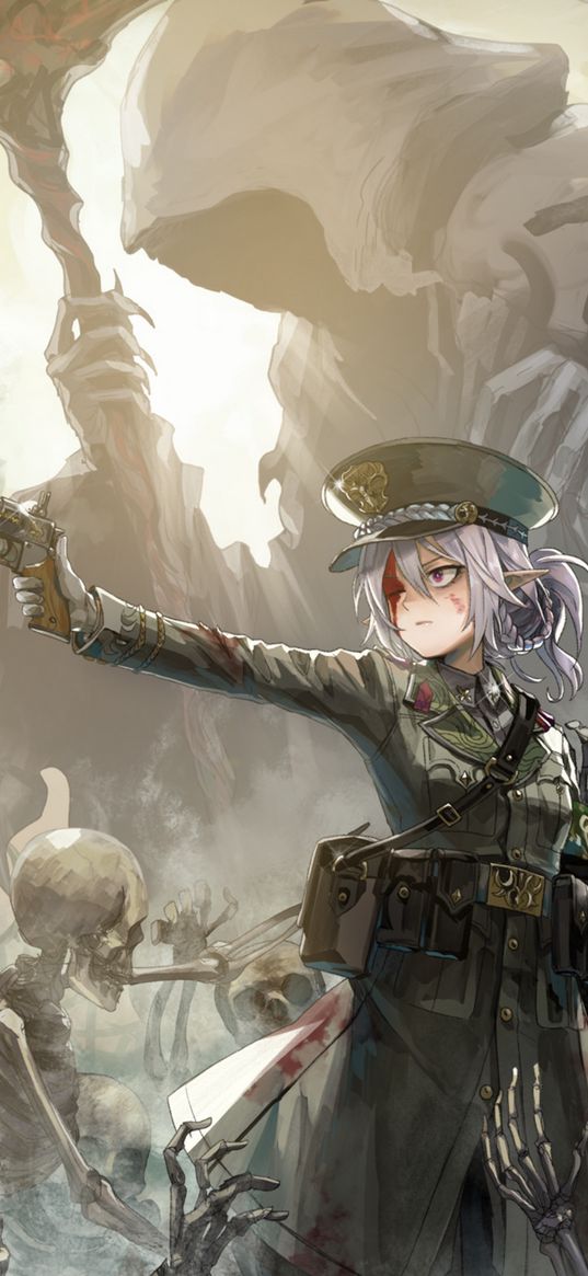 tanya degurechaff, anime, girl, soldier, art