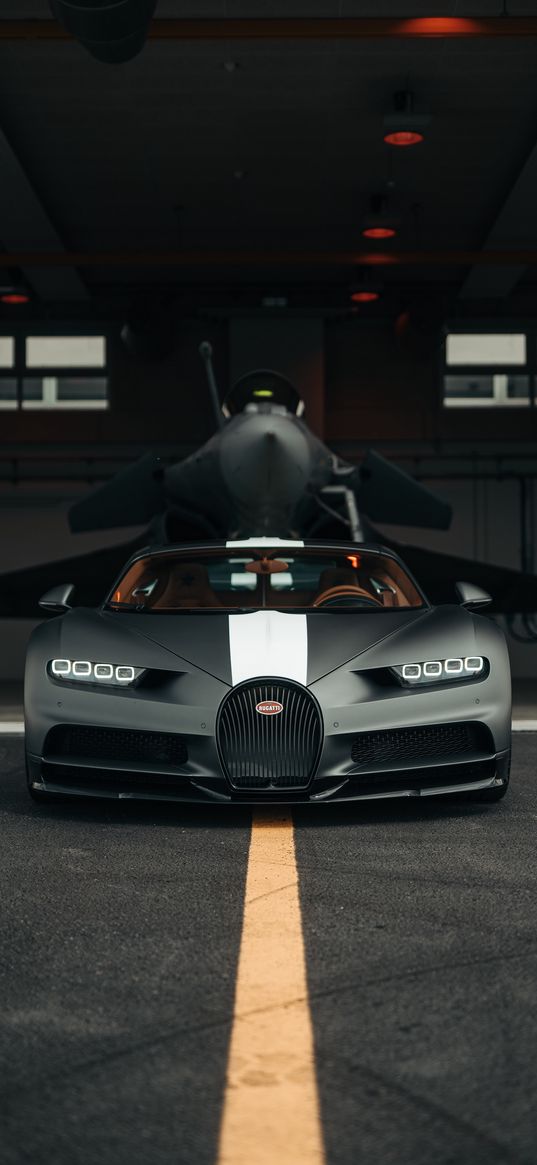 bugatti chiron, bugatti, car, aircraft, gray