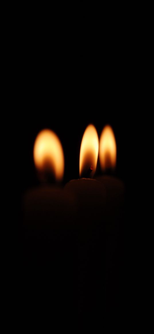 candles, flame, darkness, wick