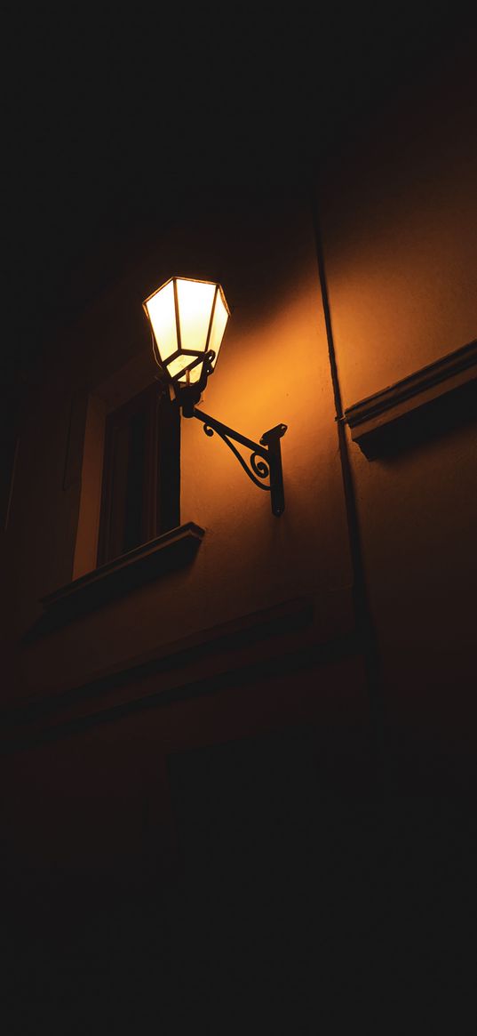 flashlight, window, light, darkness, night