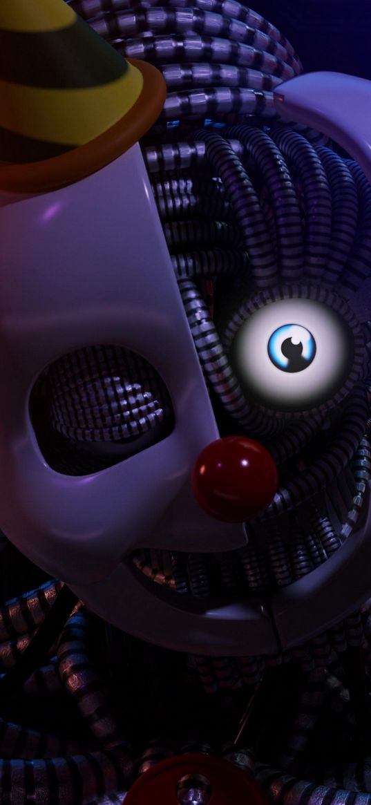 ennard, five nights at freddy's, fnaf, game, mask, robot, scary, art