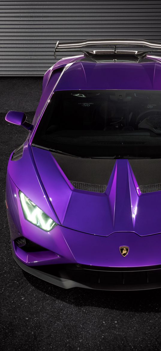 lamborghini huracan, lamborghini, sports car, car, purple, garage, asphalt