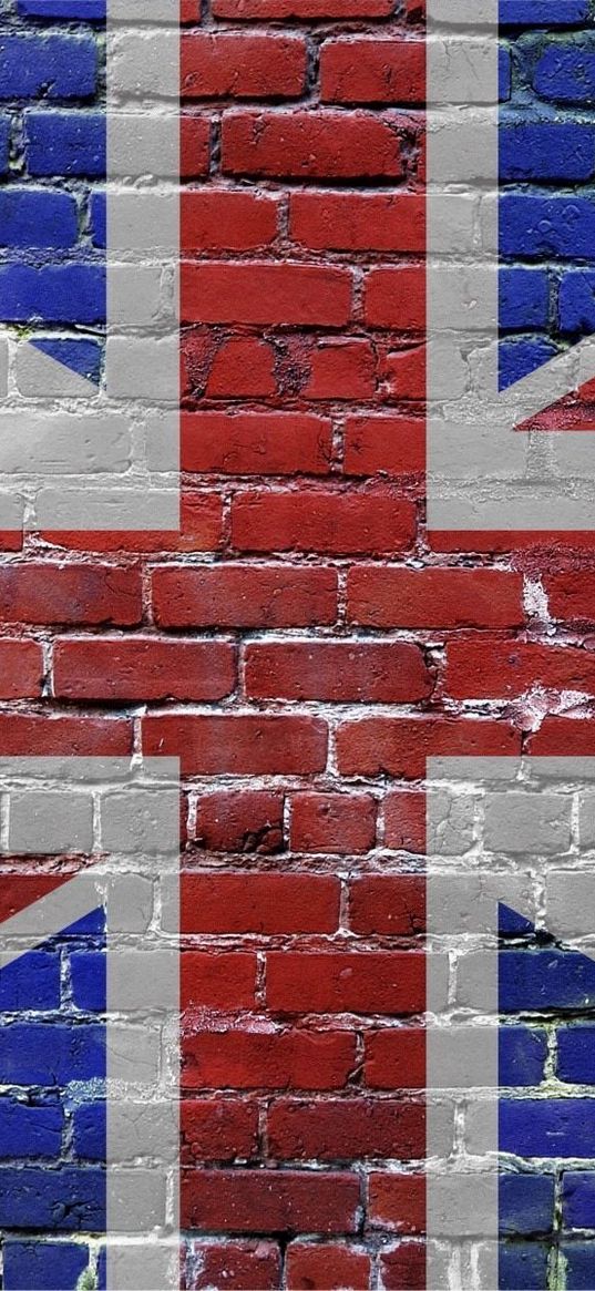 united kingdom, uk, bricks, flag