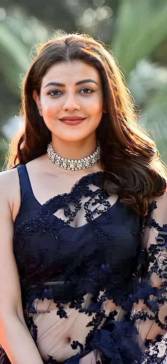 kajal agarwal, actress, bollywood, indian, outfit, blue