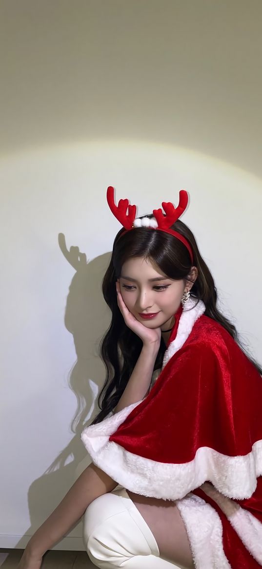 yiren, everglow, santa, deer, christmas, k-pop