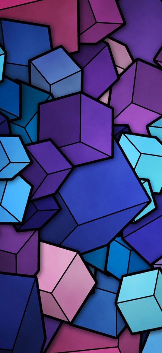 cubes, pattern, colorful, wallpaper