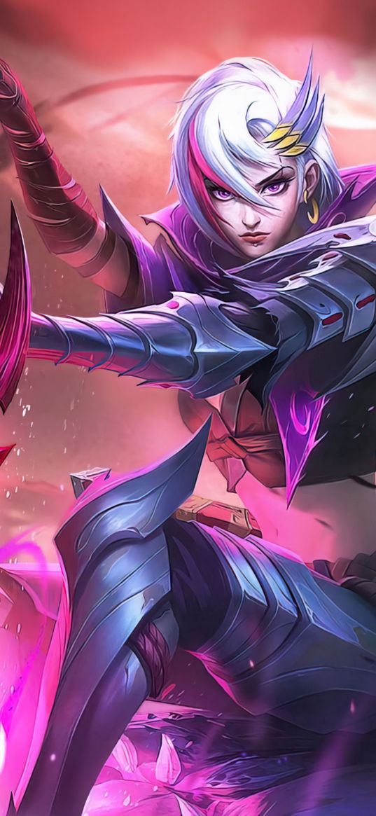benedetta, mobile legends, character, girl, warrior