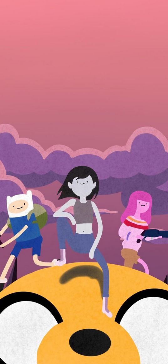 adventure time, finn, jake, princess bubblegum, marceline, cartoon, tv show