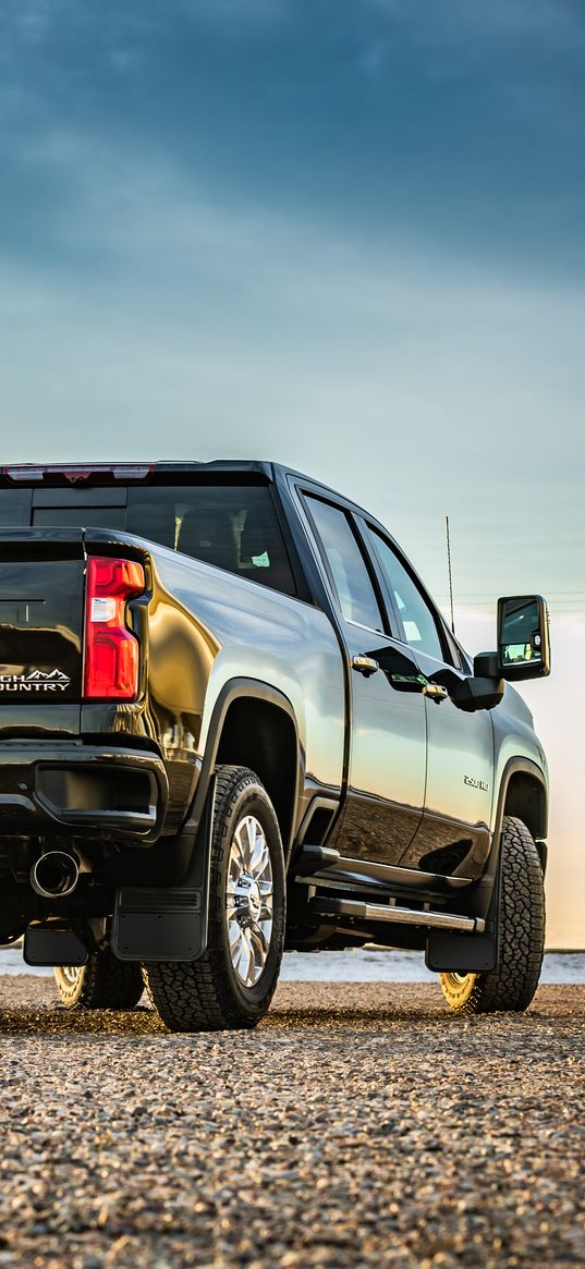 chevrolet silverado, chevrolet, car, suv, back view