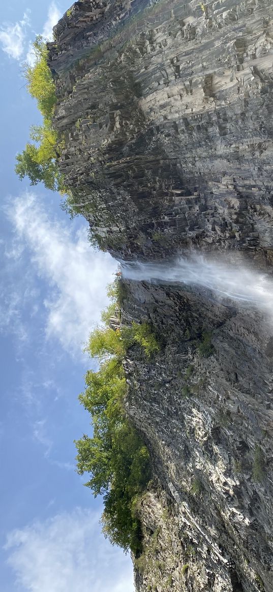 waterfall, mountain, azerbaijan