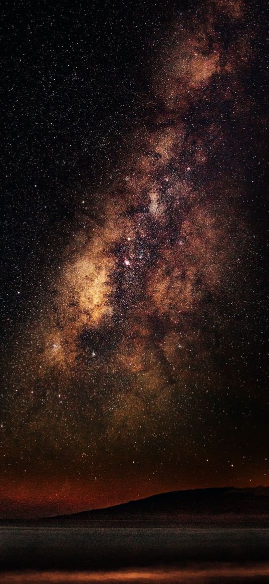 mountain, dark, milky way, starry sky, stars, night