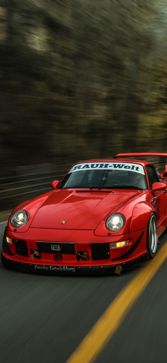 porsche 911, porsche, car, red, sports car