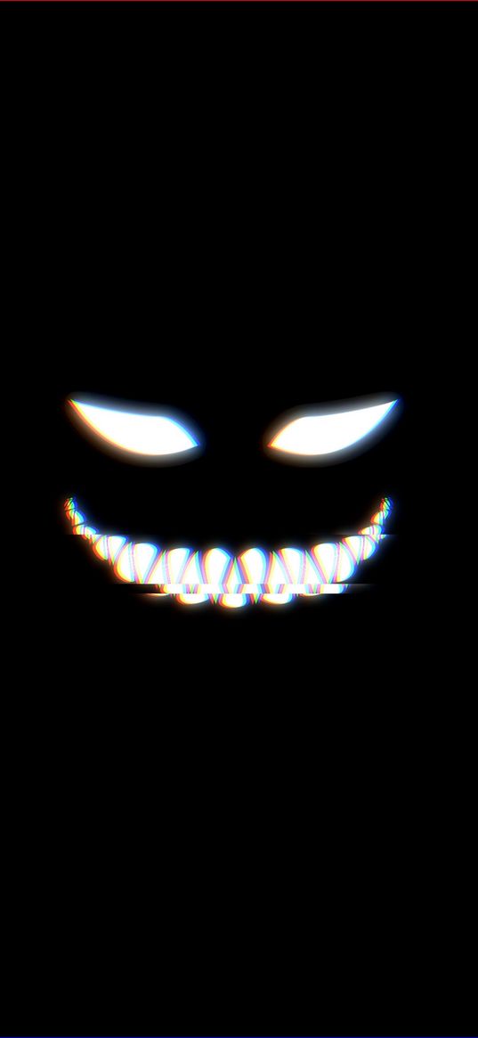 face, interference, smile, teeth, fangs, angry, black background