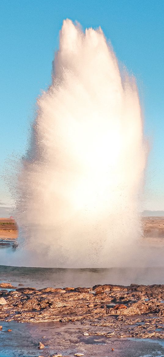 geyser, desert, nature