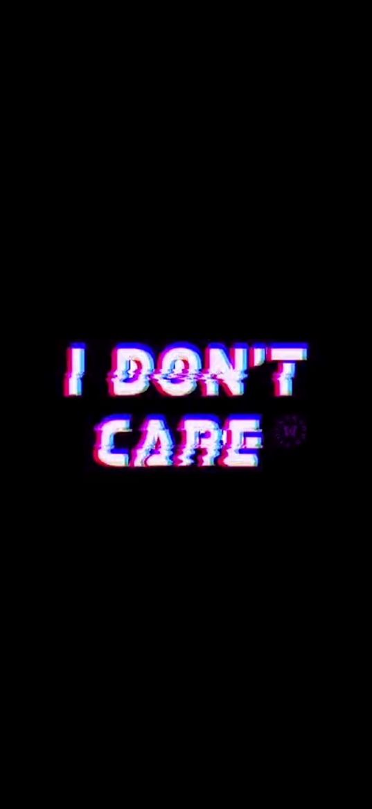 i don't care, lettering, purple, ripples, black background, art