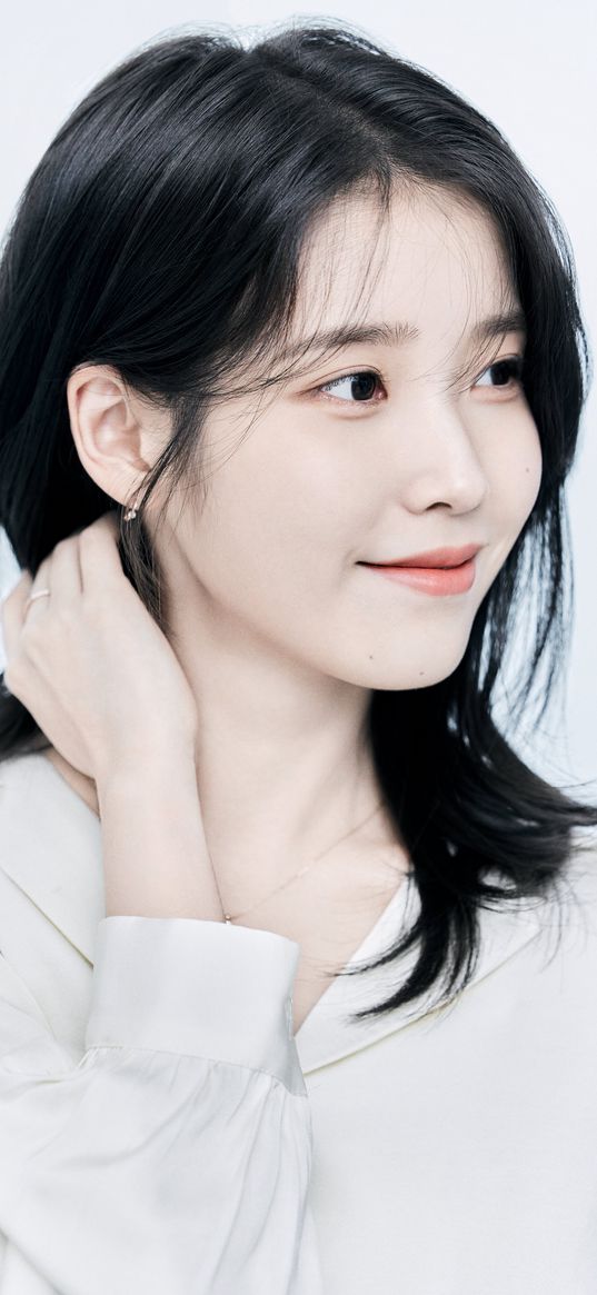 iu, k-pop, singer, girl, gesture, look