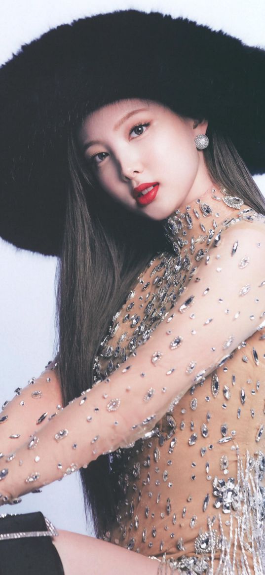 nayeon, twice, band, k-pop, girl, singer, idol, dress, hat