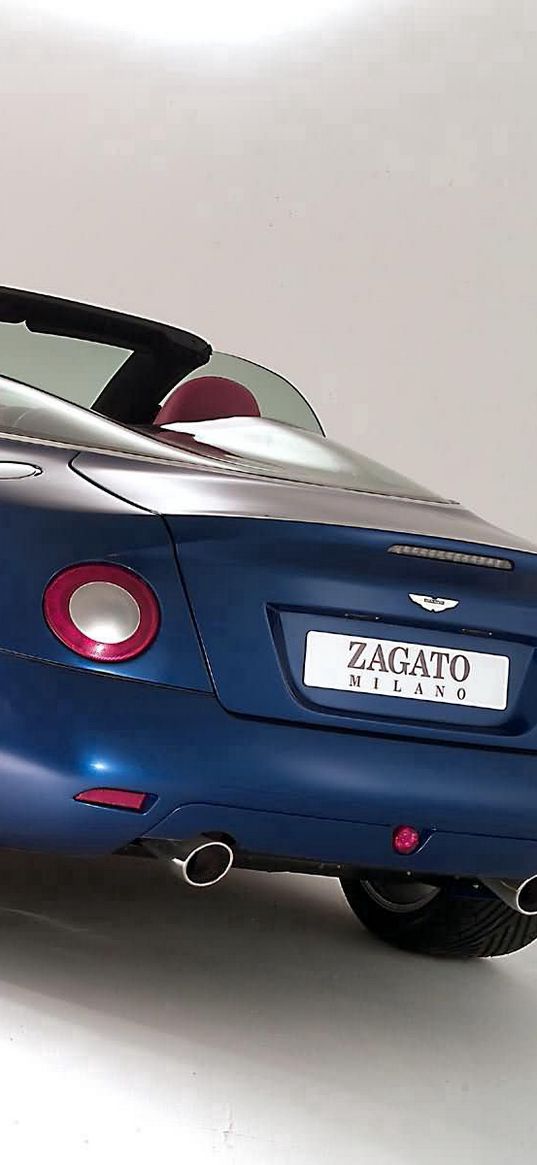 aston martin, v12, vanquish, 2004, blue, rear view, cabriolet, style, auto