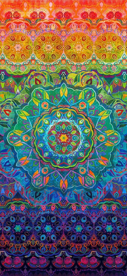 rainbow, mandala, zen