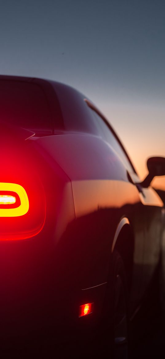 car, back view, twilight