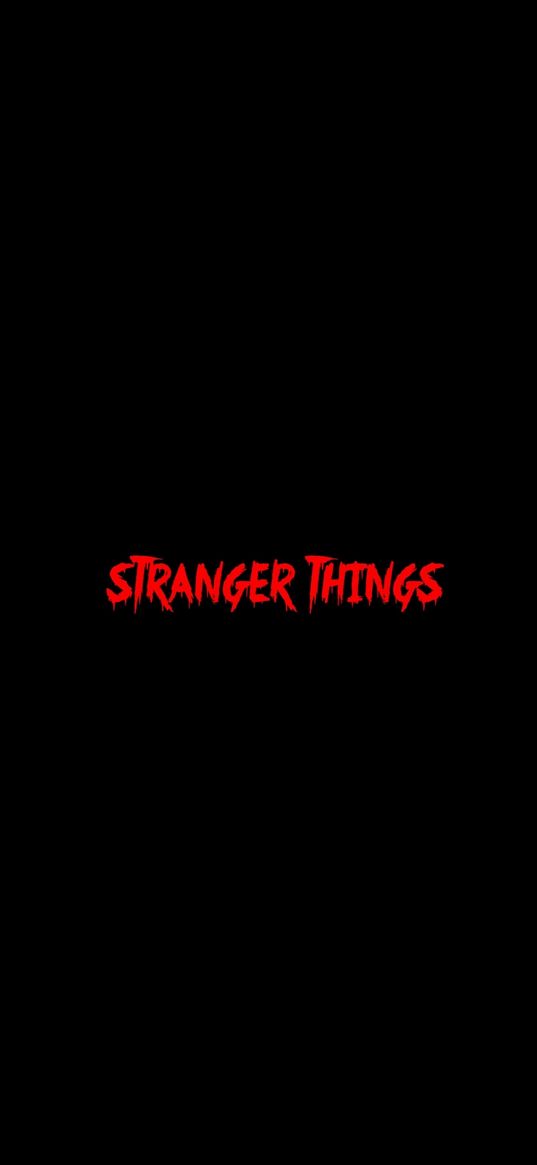 stranger things, tv series, logo, red, black background