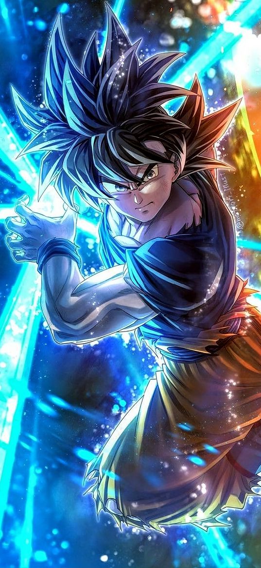 goku, dragon ball, anime, fighter, guy, super strength, super punch, magic, art