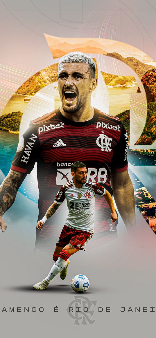 gabriel barbosa, georgian de arrascaeta, football player, flamengo, football club, brazil, football