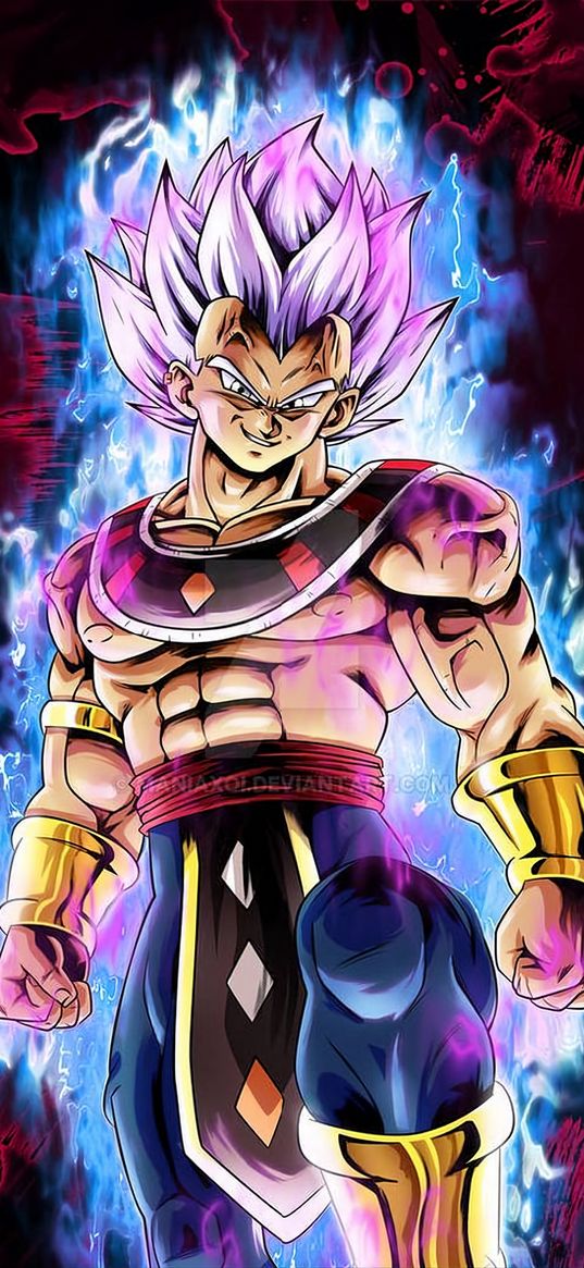 vegeta, dragon ball, anime, character, magic, art