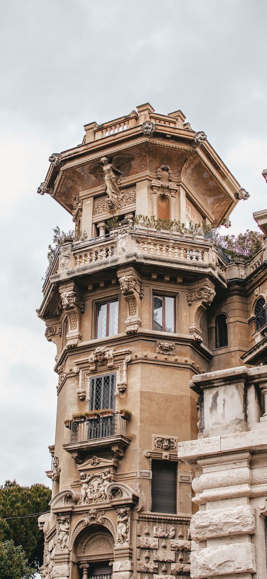 house, tower, architecture, sculpture, italy