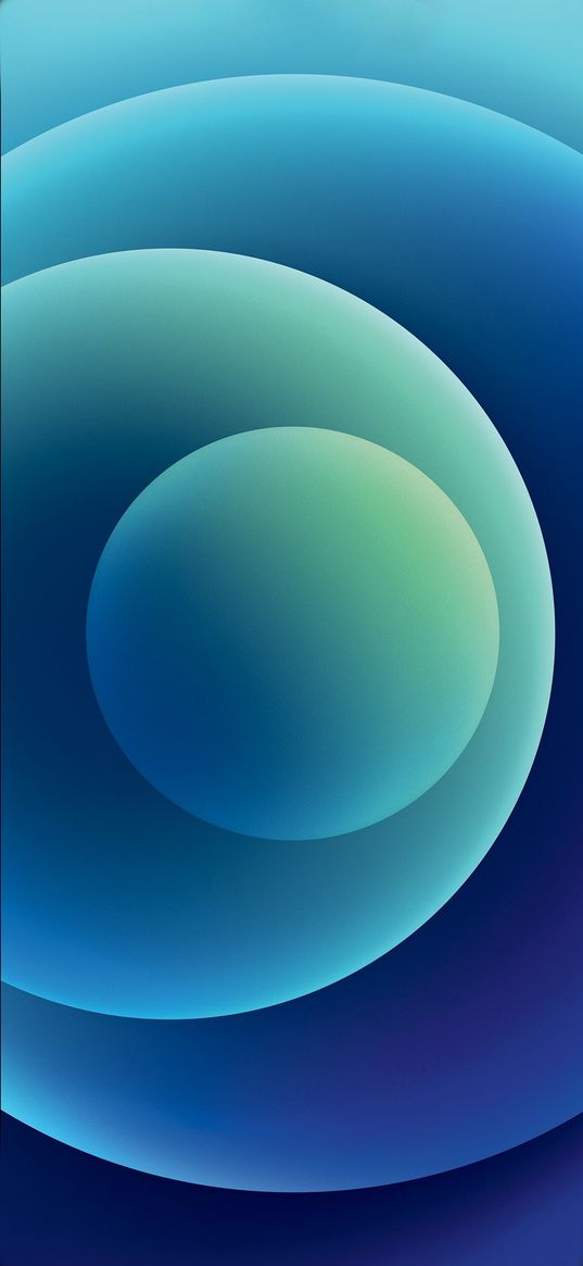 balls, circles, gradient, green, blue, shapes, abstraction