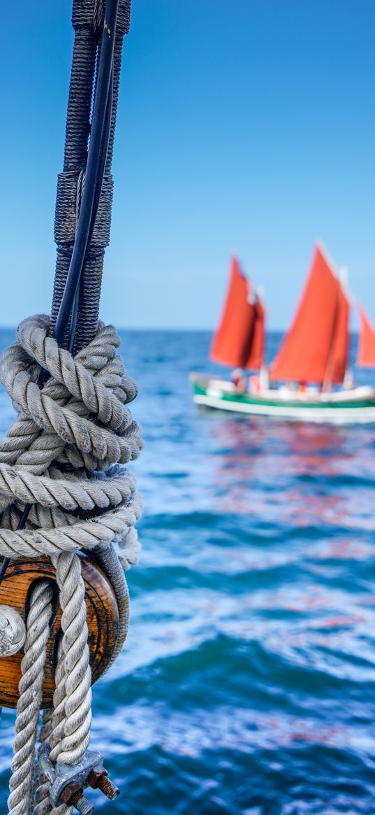 rope, twine, boat, sea