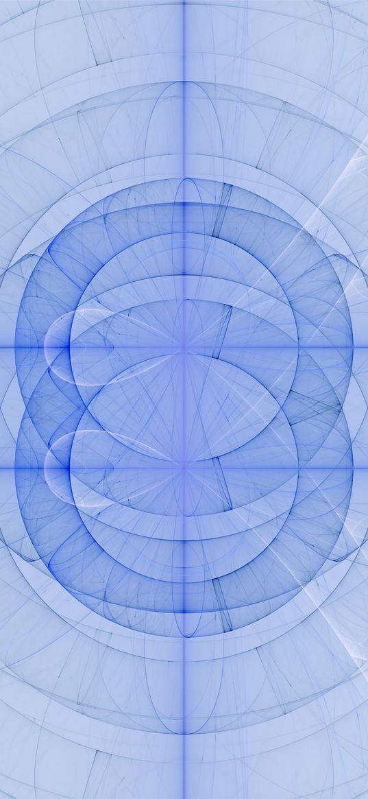 circles, lines, transparent, abstraction, blue